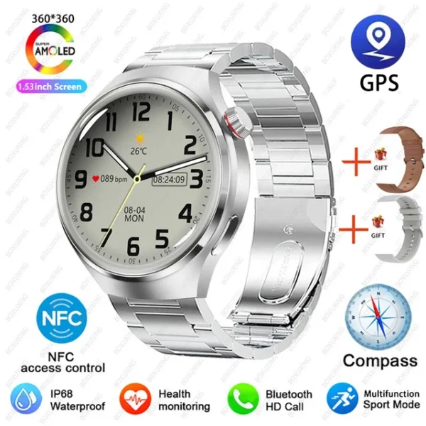 For Huawei GT4 PRO Smart Watch Men Watch 4 Pro AMOLED HD Screen Bluetooth Call GPS NFC Heart rate waterproof SmartWatch 2024 New - Image 13