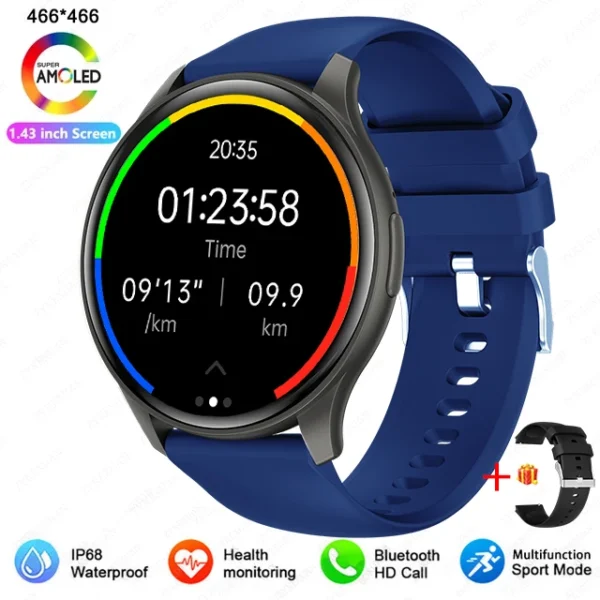 2025 New For Women Fashion 1.43 inches Bluetooth Call Smartwatch Women Men AMOLED 466*466 HD Pixel Display Smartwatches Ladies - Image 16