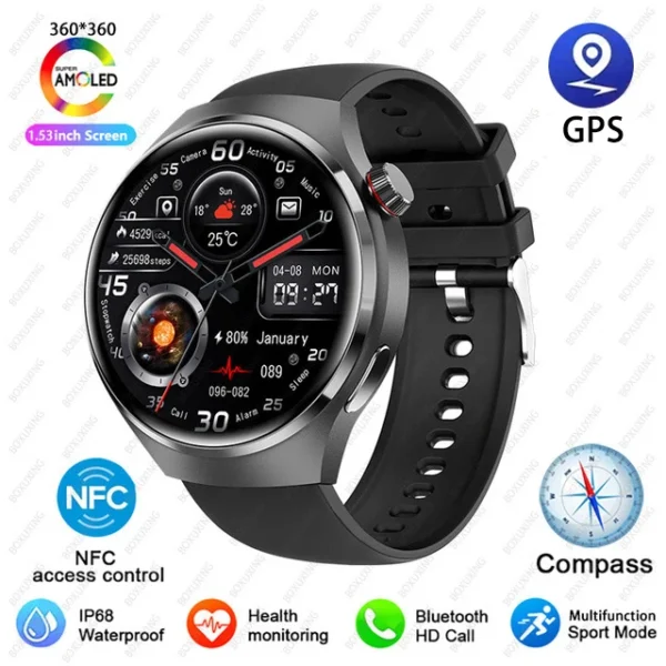 For Huawei GT4 PRO Smart Watch Men Watch 4 Pro AMOLED HD Screen Bluetooth Call GPS NFC Heart rate waterproof SmartWatch 2024 New - Image 19