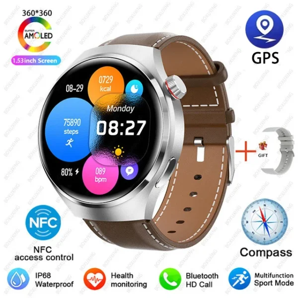 For Huawei GT4 PRO Smart Watch Men Watch 4 Pro AMOLED HD Screen Bluetooth Call GPS NFC Heart rate waterproof SmartWatch 2024 New - Image 17