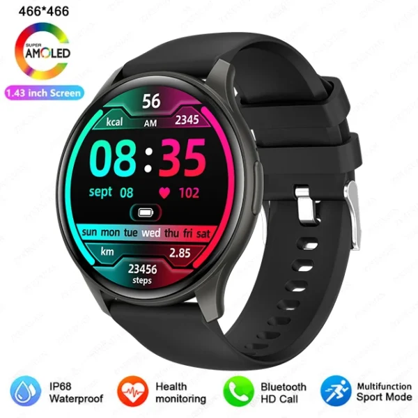 2025 New For Women Fashion 1.43 inches Bluetooth Call Smartwatch Women Men AMOLED 466*466 HD Pixel Display Smartwatches Ladies - Image 19