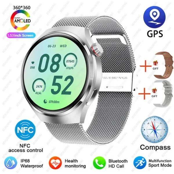 For Huawei GT4 PRO Smart Watch Men Watch 4 Pro AMOLED HD Screen Bluetooth Call GPS NFC Heart rate waterproof SmartWatch 2024 New - Image 11